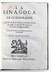 PSYCHIATRY  GARZONI, TOMMASO. Il Theatro di Vari e Diversi Cervelli Mondani.  1588 + La Sinagoga de glIgnoranti.  1589